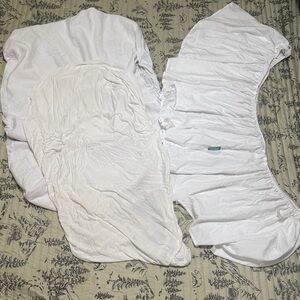 White Fitted Sheet bedding cover / Mattress Cover - crib skirt